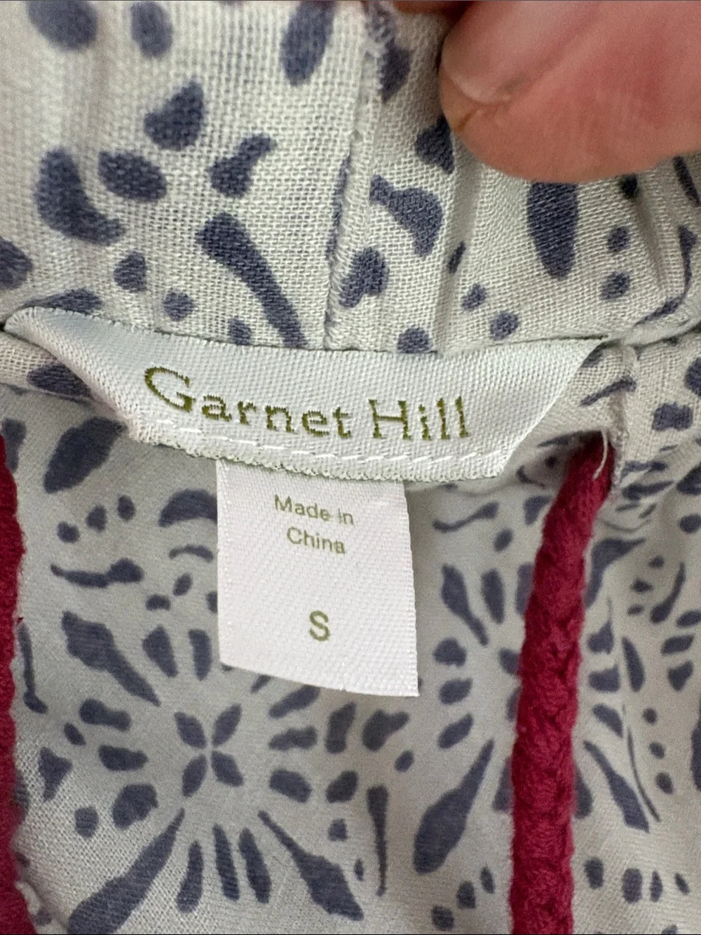 Garnet Hill Cotton print lined skirt, Sz. S. - Picture 2 of 4